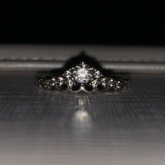 Pandora Fairy Tale Tiara Wishbone Ring Size 7.5 - Picture 4 of 4